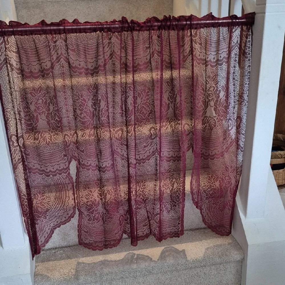 Semi Sheer Fan Swag Curtain 58